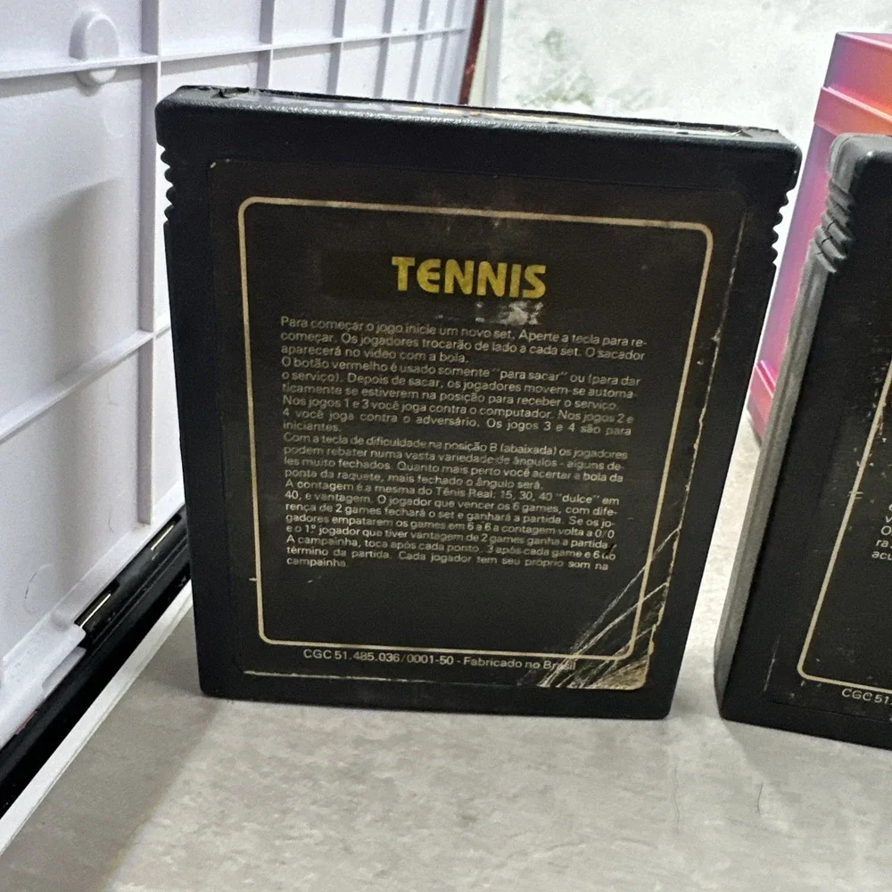 4x Dactar Atari 2600 Brazil South America Carts Commando Grand Prix Tennis NTSC